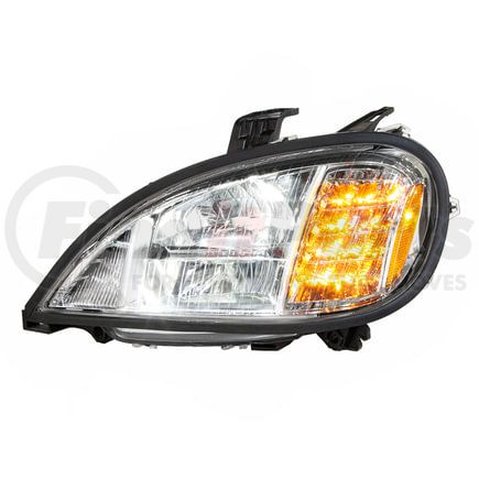 United Pacific 35845 Headlight - L/H, LED, Chrome Inner Housing, with Parking Light