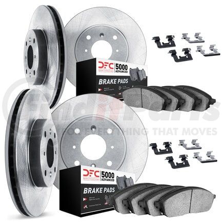 Dynamic Friction Company 6514-56130 Rotors with 5000 Advanced Brake Pads includes Hardware