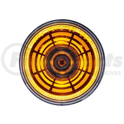 United Pacific 36576 Clearance/Marker Light - 4 LED, 2" Round, Abyss Lens Design, with Plastic Housing, Amber LED/Clear Lens