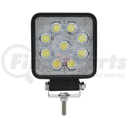 United Pacific 36618 Work Light - Flood Light, Vehicle-Mounted, 9 High Power, LED, 4-1/4" Square "Competition Series"