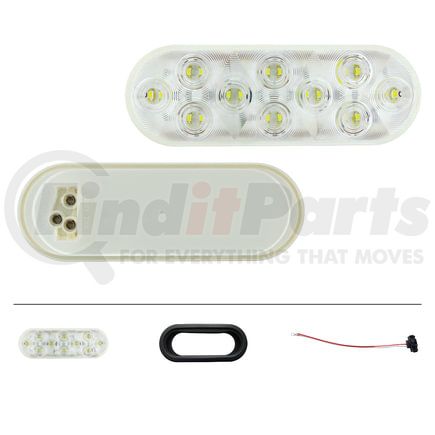 United Pacific 36679BCK Back Up Light Kit - 20 LED, 6" Oval, "Competition Series"