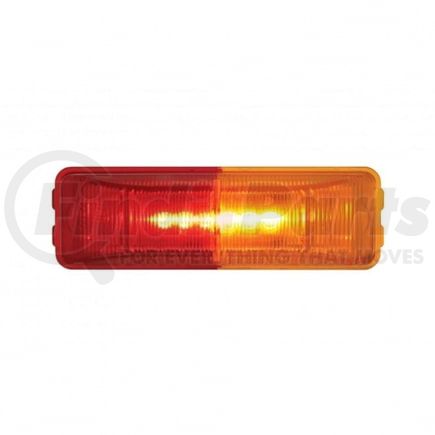 United Pacific 36774B Clearance/Marker Light - Amber and Red LED/Red Lens, Rectangle Design, 6 LED