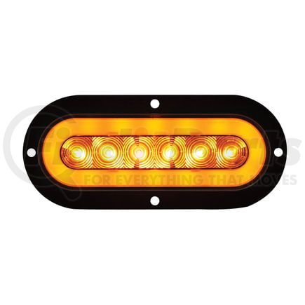 United Pacific 36954 Turn Signal Light - 22 LED 6" Oval Flange Mount "Glo", Amber LED/Amber Lens