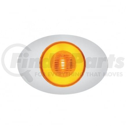 United Pacific 36968 Clearance/Marker Light - M3 Millenium "Glo" Light, Amber LED/Amber Lens, with Chrome Plastic Bezel, 5 LED