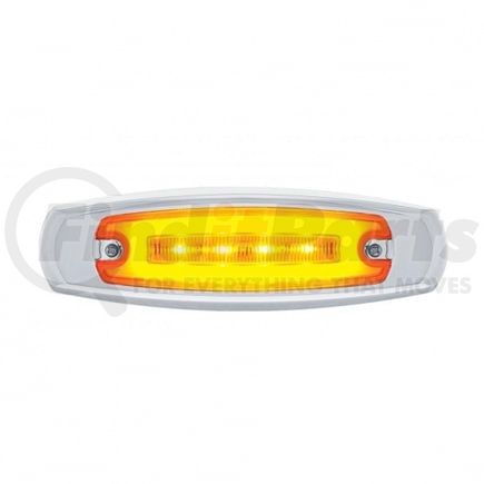 United Pacific 36980 Clearance/Marker Light - "Glo" Light, Amber LED/Amber Lens, Rectangle Design, with Bezel, 16 LED