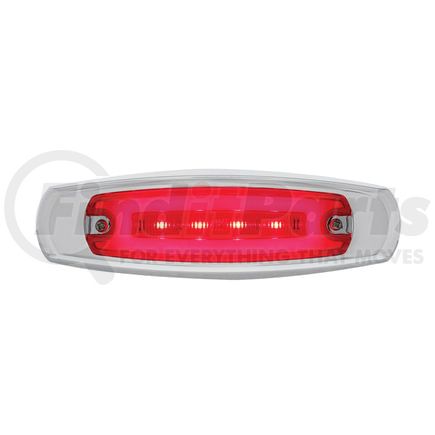 United Pacific 36981B Clearance/Marker Light - with Bezel, 16 LED, "Glo", Rectangular, Red LED/Red Lens
