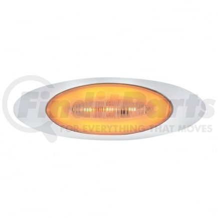 United Pacific 36990 Clearance/Marker Light - M1 Millenium "Glo" Light, Amber LED/Clear Lens, with Chrome Bezel, 13 LED