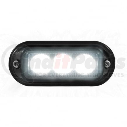 United Pacific 37537B Multi-Purpose Warning Light - 3 LED Warning Light, with Black Bezel, White LED