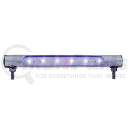 United Pacific 37587 Tube Light - 6 LED, Stainless Steel, Blue LED/Clear Lens