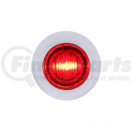 United Pacific 37968 Clearance/Marker Light - with Bezel, 3 LED, Dual Function, Mini, Red LED/Red Lens