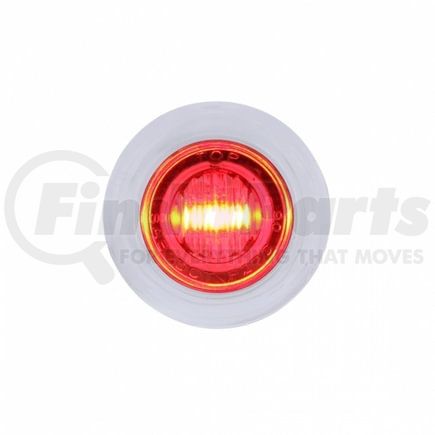 United Pacific 37970 Clearance/Marker Light - with Bezel, 3 LED, Dual Function, Mini, Red LED/Clear Lens