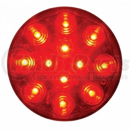 United Pacific 38112 Brake / Tail / Turn Signal Light - 4" Round Light, 12 LED, Red LED/Lens