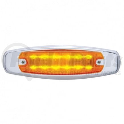 United Pacific 38134B Clearance/Marker Light - with Chrome Bezel, 12 LED, Rectangular Amber LED/Amber Lens