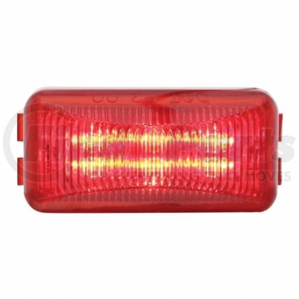 United Pacific 38159 6-LED Single Function Rectangular Clearance/Marker Light, Red LED, Red Lens