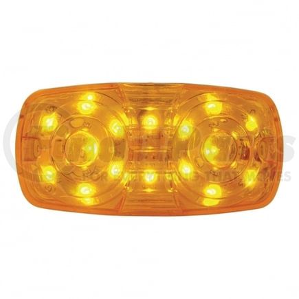 United Pacific 38225 Clearance/Marker Light, Amber LED/Amber Lens, Rectangle Design, 16 LED, 2 Wires