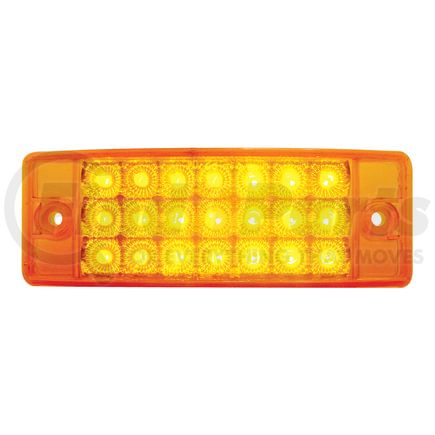 United Pacific 38256 Clearance Light - Reflector Rectangular Light, 21 LED, Amber LED/Lens