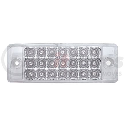 United Pacific 38296 Clearance/Marker Light, Amber LED/Clear Lens, Rectangle Design, 21 LED