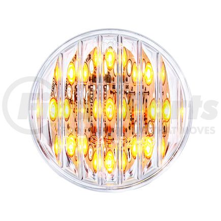 United Pacific 38362B Clearance Light - Bulk, 2" Round Light, 9 LED, Amber LED/Clear Lens