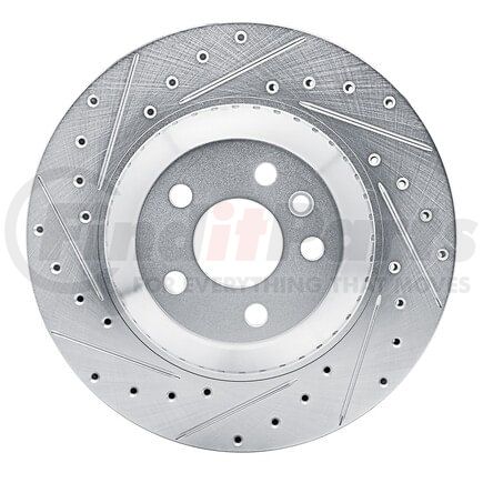 Dynamic Friction Company 631-11035L Brake Rotor - Drilled and Slotted - Silver