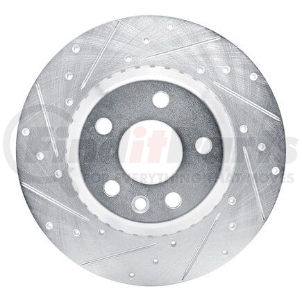 Dynamic Friction Company 631-11034L Brake Rotor - Drilled and Slotted - Silver