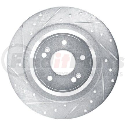 Dynamic Friction Company 631-21051L Brake Rotor - Drilled and Slotted - Silver