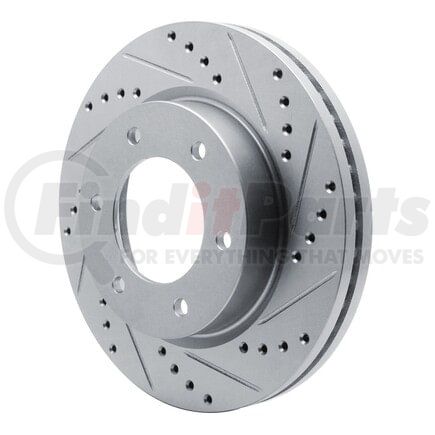 Dynamic Friction Company 631-54275R Brake Rotor - Drilled and Slotted - Silver