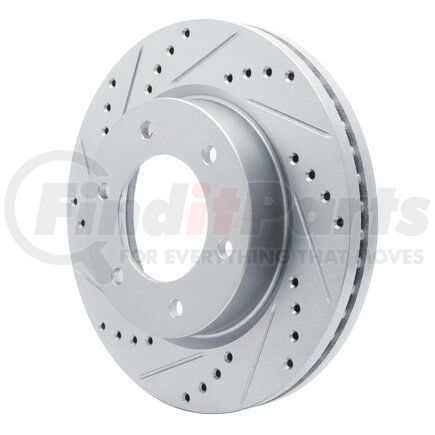 Dynamic Friction Company 631-54275L Brake Rotor - Drilled and Slotted - Silver