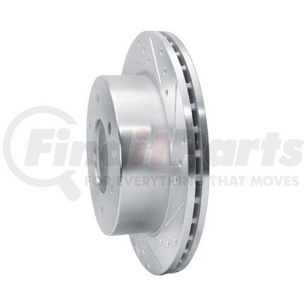 Dynamic Friction Company 631-54276R Brake Rotor - Drilled and Slotted - Silver