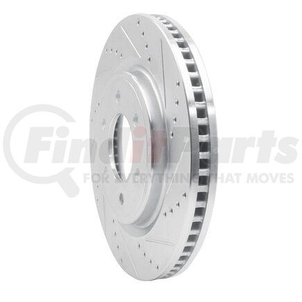 Dynamic Friction Company 631-54287R Brake Rotor - Drilled and Slotted - Silver