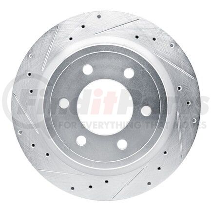 Dynamic Friction Company 631-54289L Brake Rotor - Drilled and Slotted - Silver