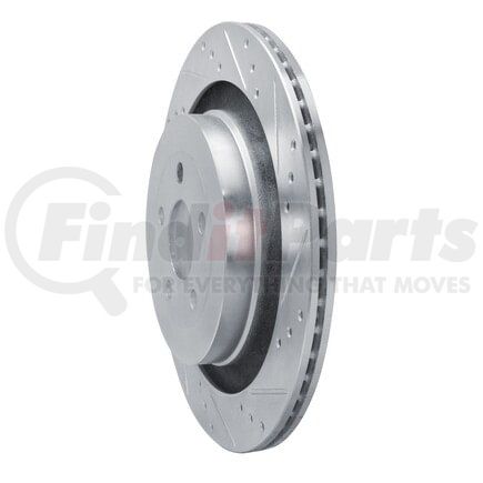 Dynamic Friction Company 631-55010R Brake Rotor - Drilled and Slotted - Silver