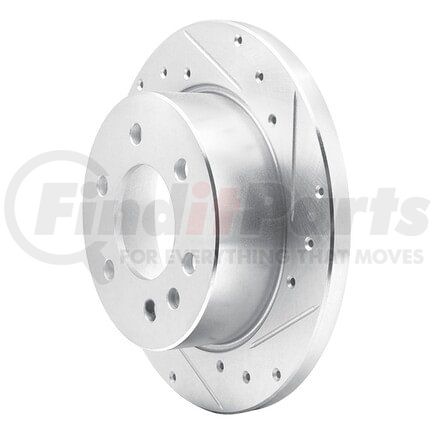Dynamic Friction Company 631-63174R Brake Rotor - Drilled and Slotted - Silver