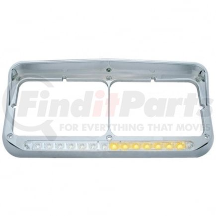 United Pacific 32501 Headlight Bezel - LH, Rectangular, Sequential Dual LED, with Visor