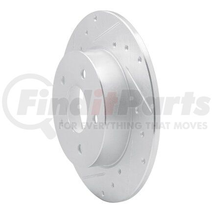 Dynamic Friction Company 631-67113L Brake Rotor - Drilled and Slotted - Silver