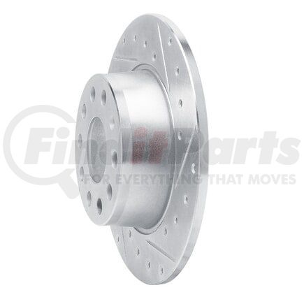 Dynamic Friction Company 631-74059R Brake Rotor - Drilled and Slotted - Silver