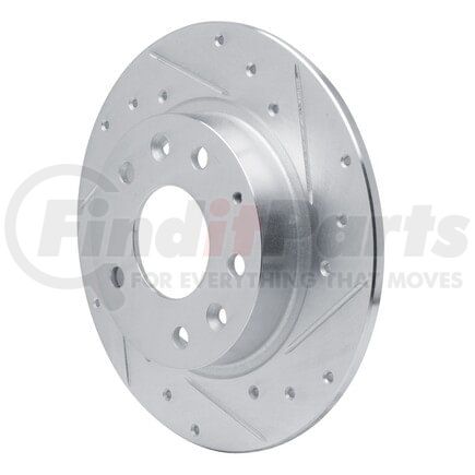 Dynamic Friction Company 631-80079R Brake Rotor - Drilled and Slotted - Silver