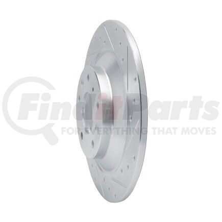 Dynamic Friction Company 631-80083R Brake Rotor - Drilled and Slotted - Silver