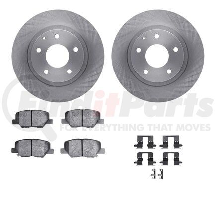 Dynamic Friction Company 6312-80077 Brake Rotor with 3000 Ceramic Brake Pads and Hardware