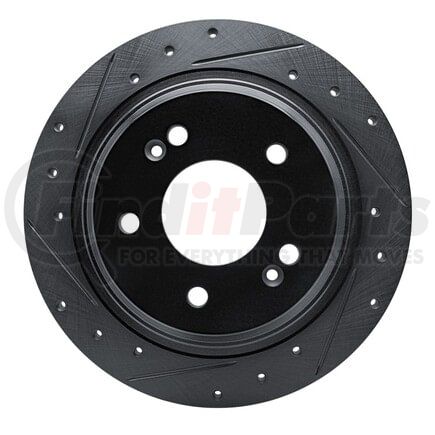 Dynamic Friction Company 633-03063L Brake Rotor - Drilled and Slotted - Black