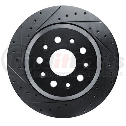 Dynamic Friction Company 633-42043L Brake Rotor - Drilled and Slotted - Black