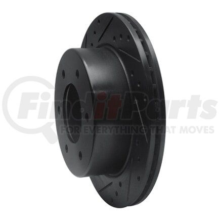 Dynamic Friction Company 633-54276L Brake Rotor - Drilled and Slotted - Black