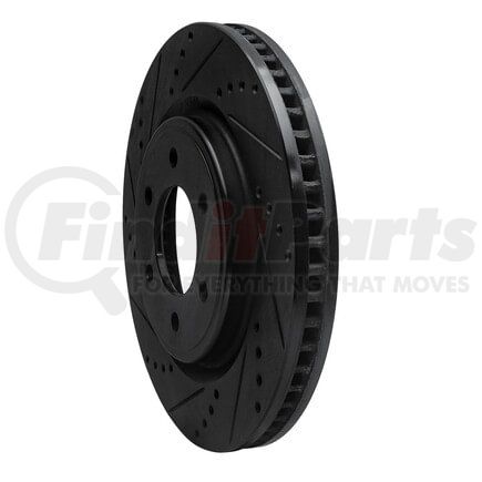 Dynamic Friction Company 633-54287L Brake Rotor - Drilled and Slotted - Black