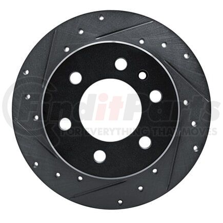 Dynamic Friction Company 633-63174L Brake Rotor - Drilled and Slotted - Black