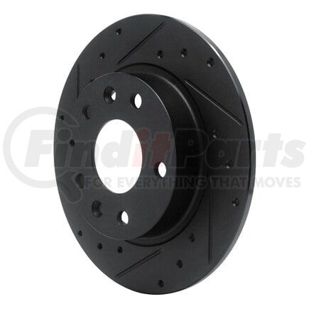 Dynamic Friction Company 633-80079L Brake Rotor - Drilled and Slotted - Black