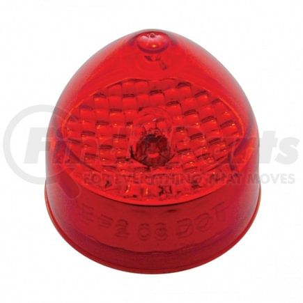 United Pacific 33512 Clearance/Marker Light - Incandescent, Red/Polycarbonate Lens, with Beehive Design, 2", Crystal Reflector