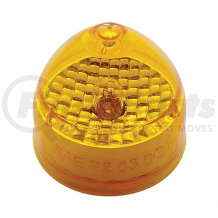 United Pacific 33507 Clearance/Marker Light - Incandescent, Amber/Polycarbonate Lens, with Beehive Design, 2", Crystal Reflector