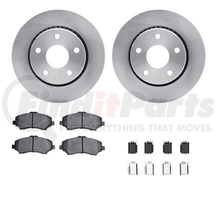 Dynamic Friction Company 6512-42202 Brake Rotor with 5000 Brake Pads and Hardware Kit