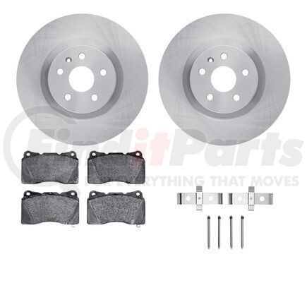 Dynamic Friction Company 6512-45128 Brake Rotor with 5000 Brake Pads and Hardware Kit