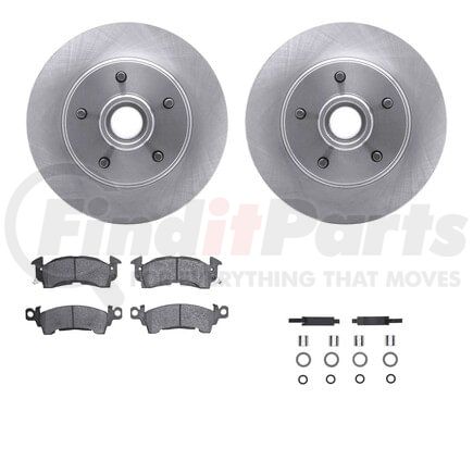 Dynamic Friction Company 6512-47101 Brake Rotor with 5000 Brake Pads and Hardware Kit