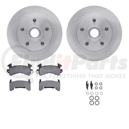 Dynamic Friction Company 6512-47110 Brake Rotor with 5000 Brake Pads and Hardware Kit